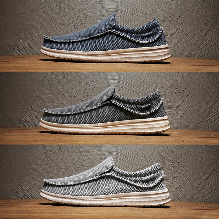 Large Size Canvas Shoes Male Lightweight Slip-on - Livefree