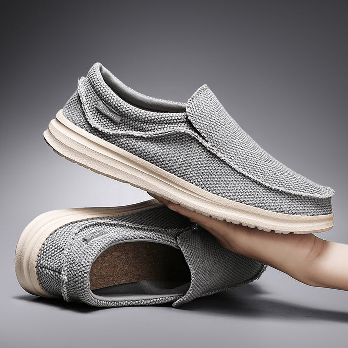 Large Size Canvas Shoes Male Lightweight Slip-on - Livefree