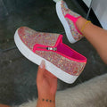 Large Size Rhinestone Flat Casual Single Shoes One Pedal Lazy Shoes - Livefree