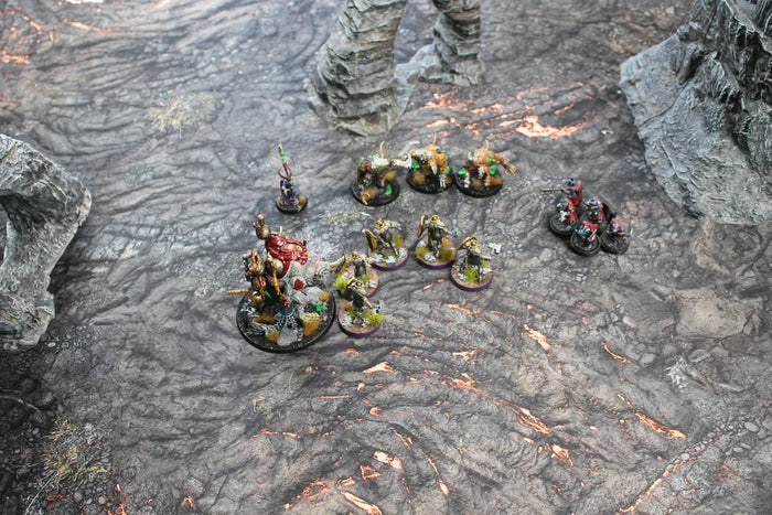 Lava Flow | Neoprene Battle Mat with Bag | Baron of Dice