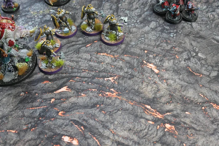 Lava Flow | Neoprene Battle Mat with Bag | Baron of Dice