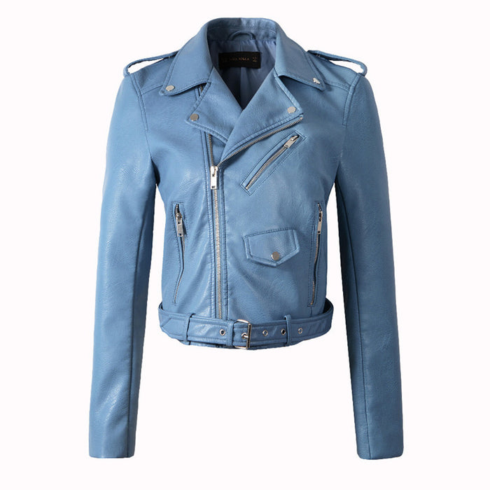 Leather Jacket Korean Style Slim Motorcycle Leather Jacket - Livefree