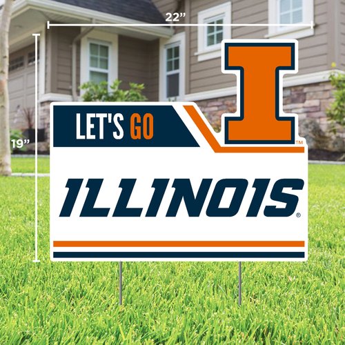 LET'S GO ILLINOIS LAWN SIGN