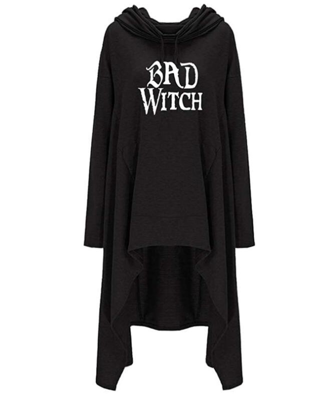 Letter Letters Print Hoodies For Women Long Irregular Sweatshirts Hoodies - Livefree