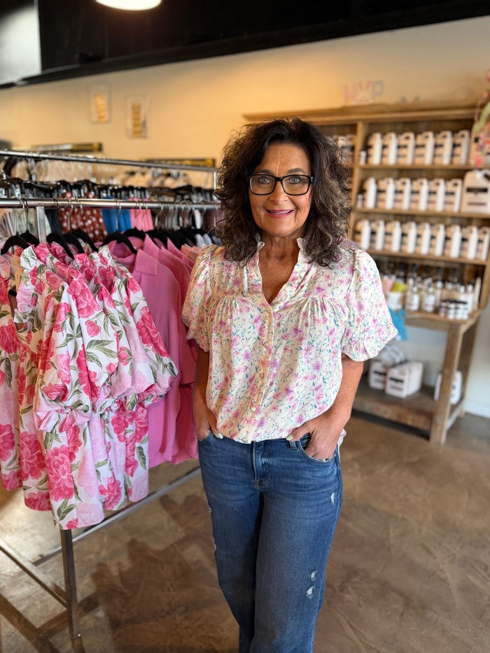 Lilac Floral Blouse
