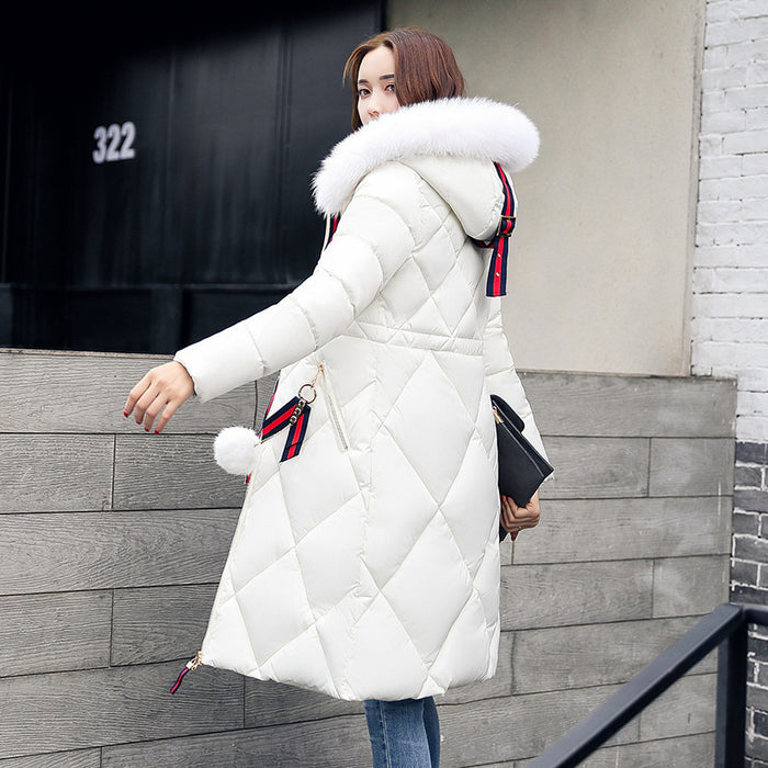 Long hooded padded down coat coat women - Livefree