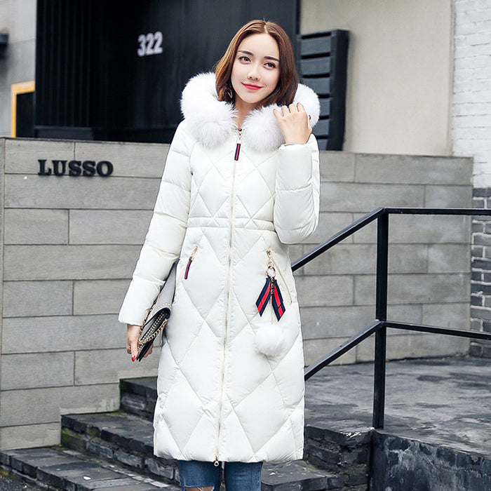 Long hooded padded down coat coat women - Livefree