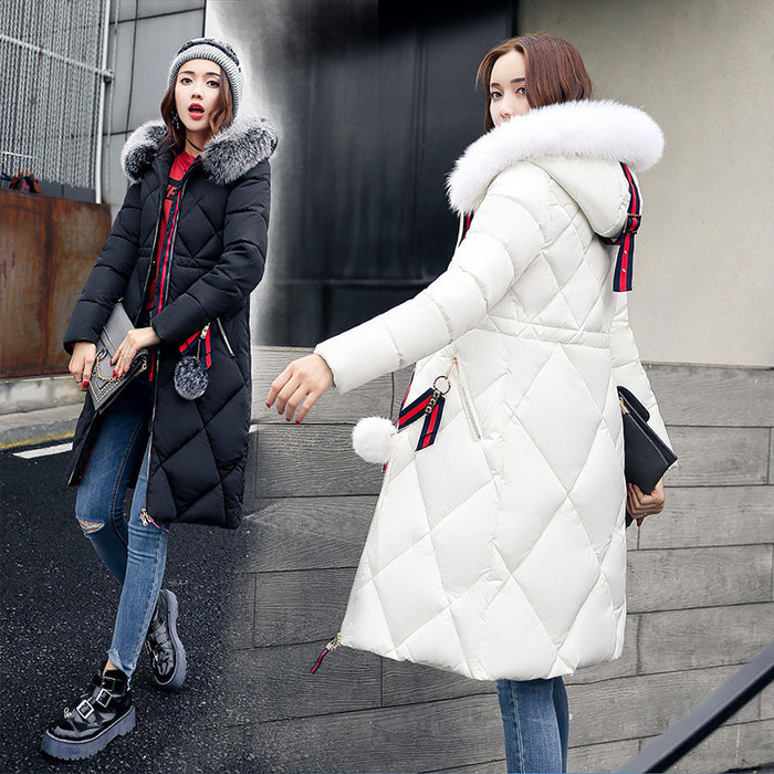 Long hooded padded down coat coat women - Livefree