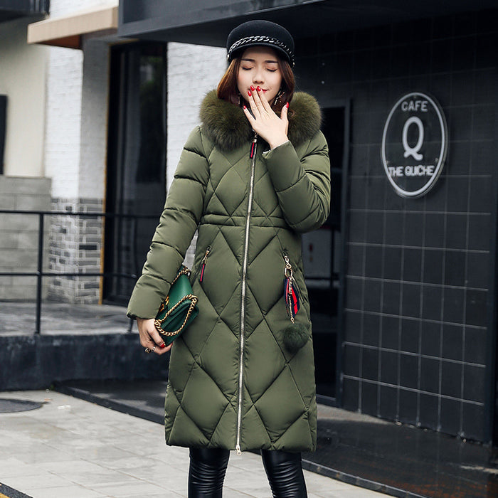 Long hooded padded down coat coat women - Livefree