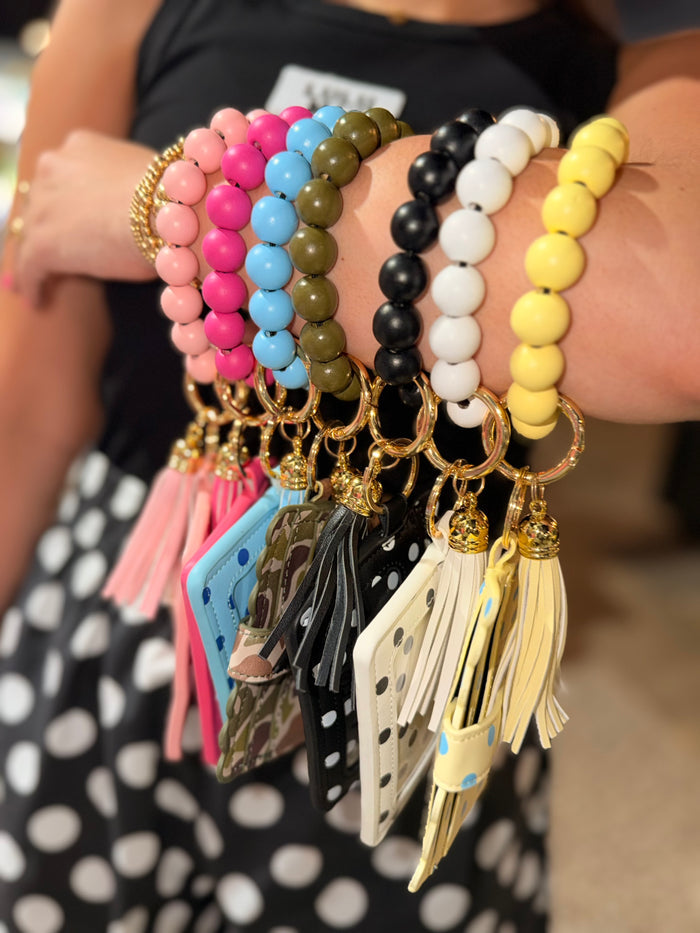 Lulu Mac Polka Dot Beaded Wristlets