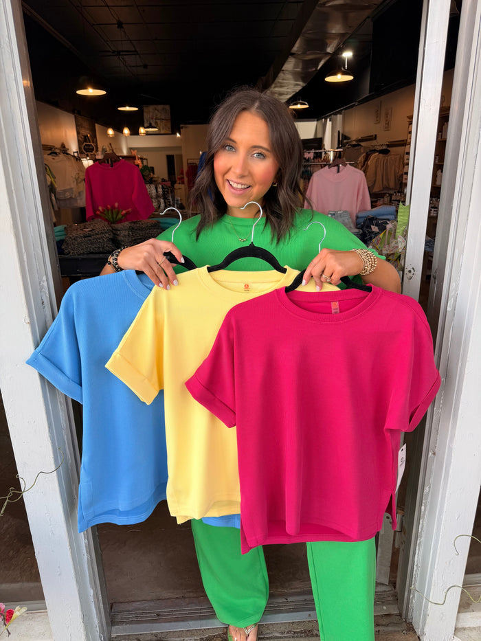 Luxe Sand Rib Tops
