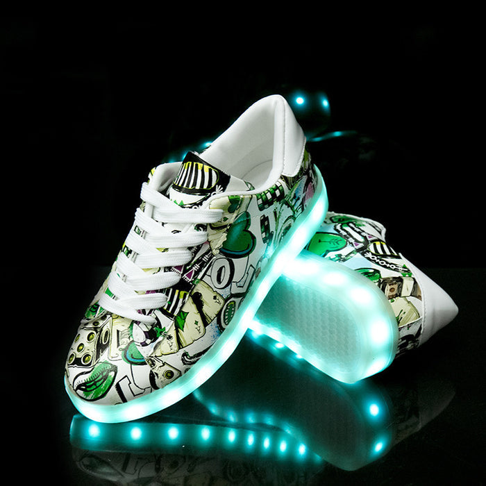 Men and women light shoes couple fluorescent shoes - Livefree