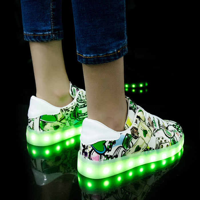 Men and women light shoes couple fluorescent shoes - Livefree