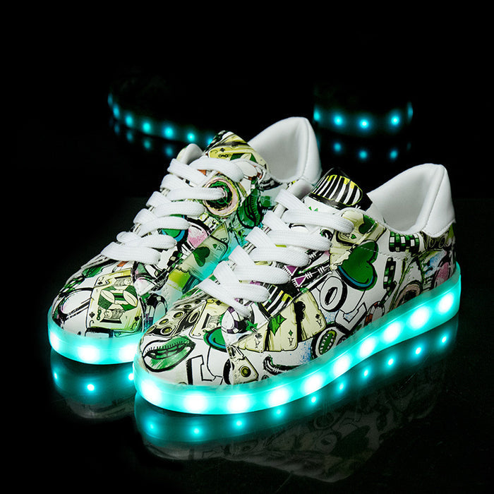Men and women light shoes couple fluorescent shoes - Livefree