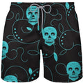 MID-LENGHT SWIM SHOR "DA SCULL" BLACK - shop.livefree.co.uk