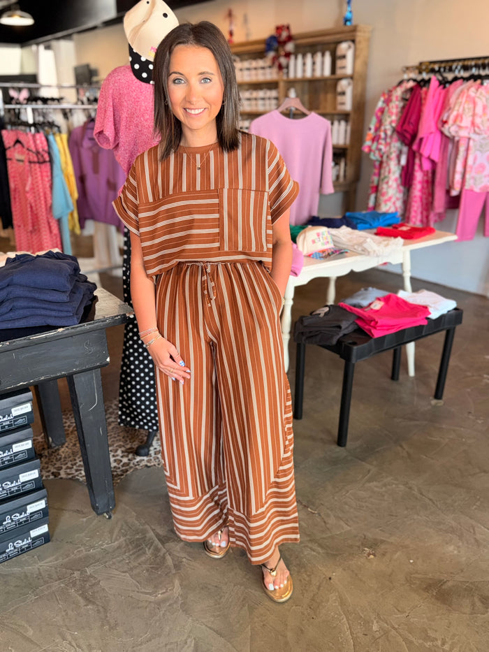 Multi Stripe Fall Set Pant