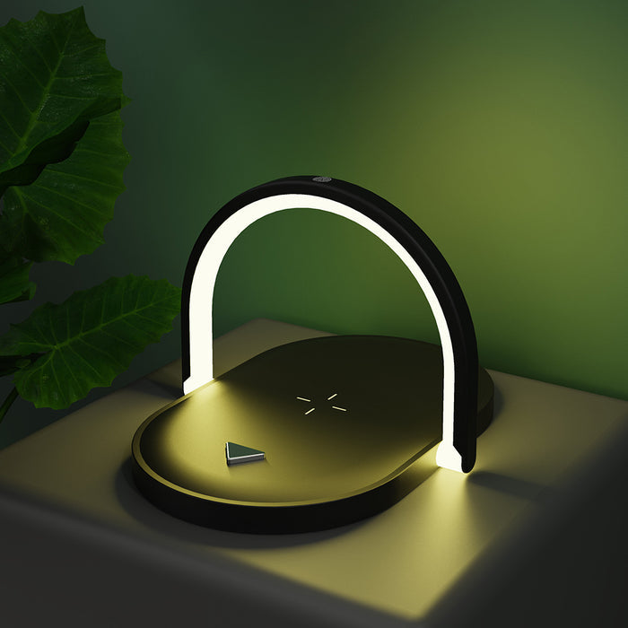 Night Light Wireless Charger 15W Fast Charge with Mobile Phone Stand Desk Lamp Power Bank - Livefree