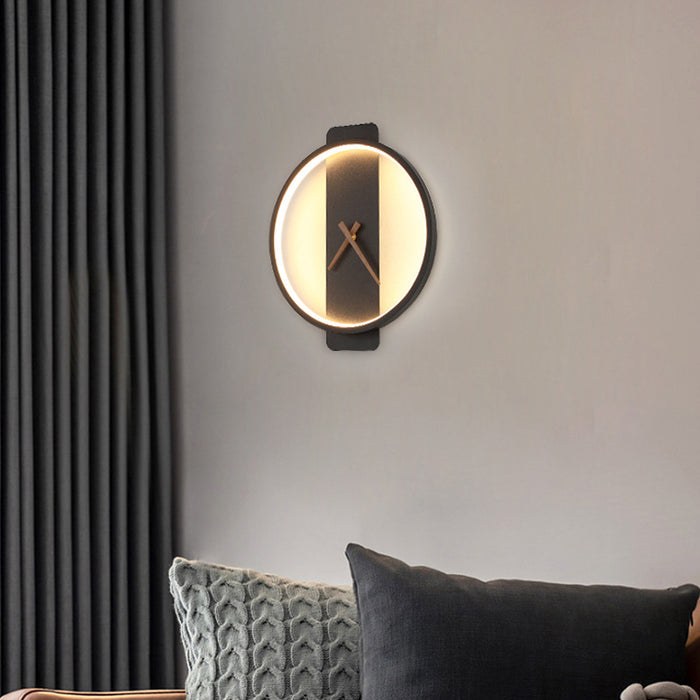 Nordic Wall Lamp Bedroom Bedside Lamp Clock Modeling Lamp - Livefree