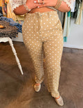 Oatmeal Polka Dot String Pant
