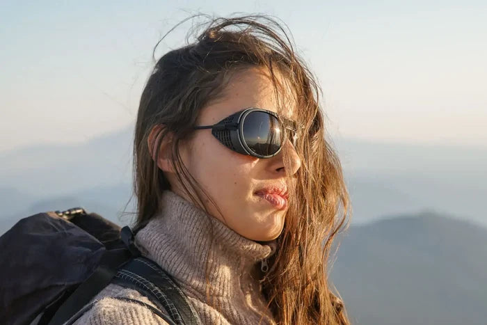 Ombraz Side Shields on Dolomite sunglasses – close-up detail