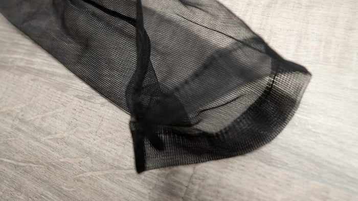 Outdoorline Hammock Tarp Sleeves – close-up of the mesh sleeve opening