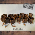 Outdoorline Handcrafted Wooden Shot Glass – set of wooden shot glasses