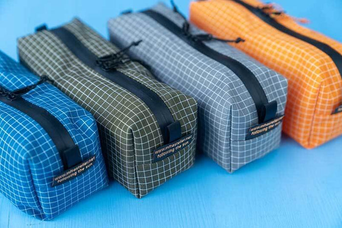 Outdoorline Ultralight Zipper Pouch – several colours lined up