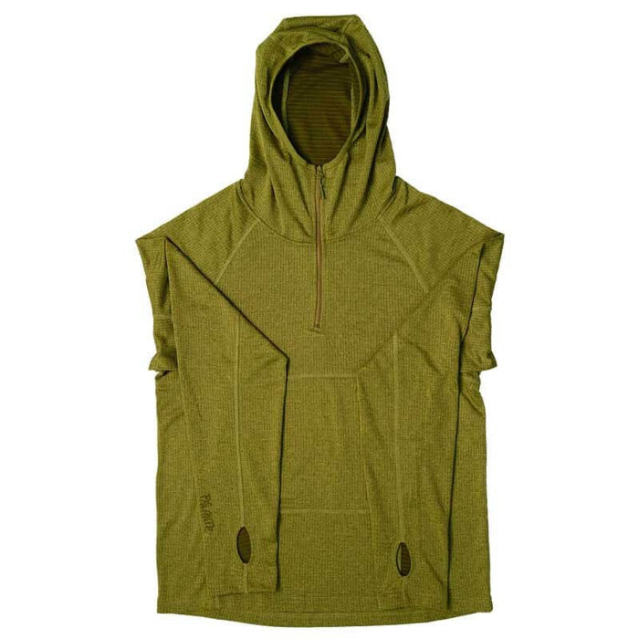 Pa’lante Grid Fleece Hoody – green, front view