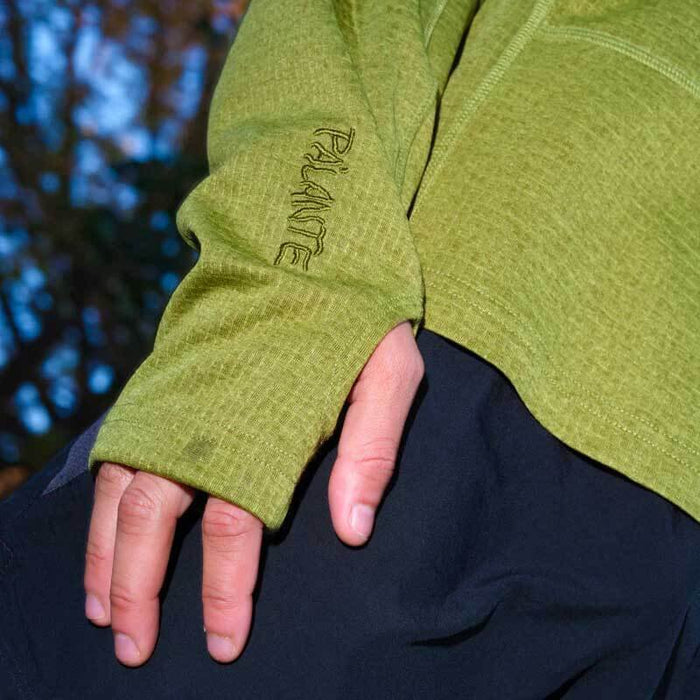 Pa’lante Grid Fleece Hoody – cuff and thumb-loop detail