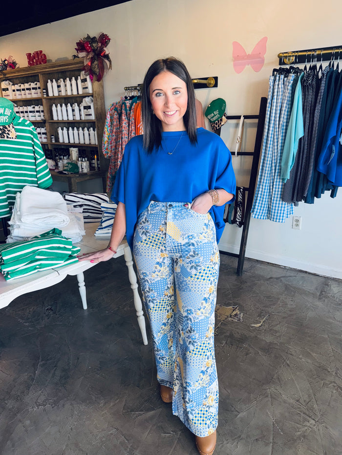 Patchwork Denim Pant