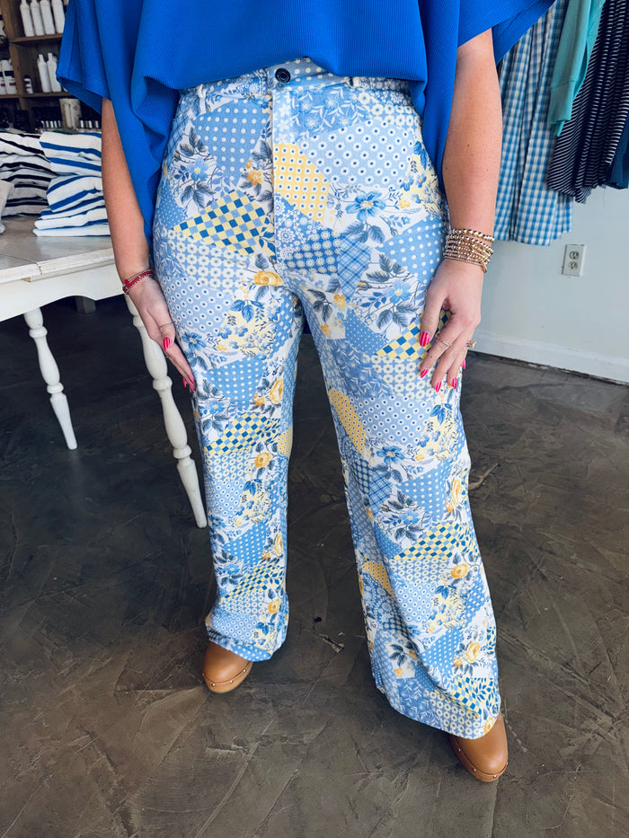 Patchwork Denim Pant