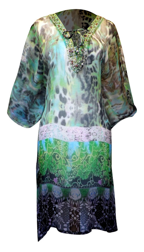 Large / Leopard Green