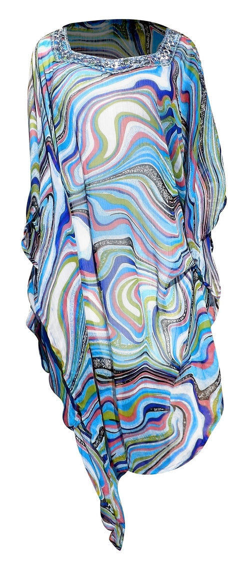 Medium / Swirl Blue
