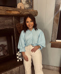 Pearl Stripe Button Down