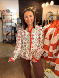 Peplum Fall Floral Blouse