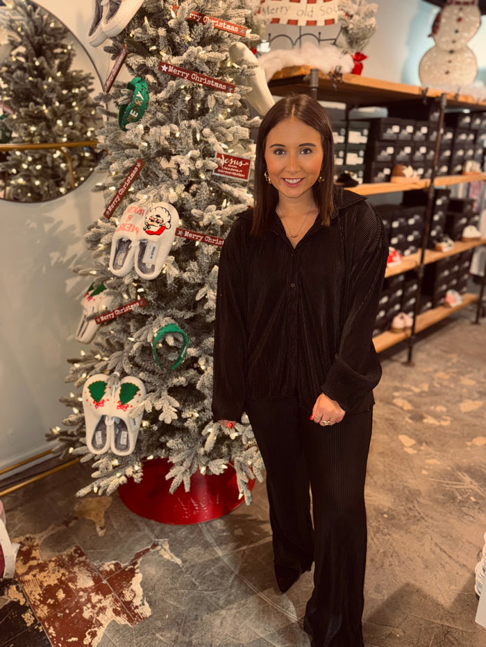 Pleated Holiday Set Pant