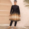 Plus Graphic Long Sleeve Burkini - shop.livefree.co.uk