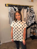 Polka Dot Mock Neck