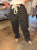 Polka Dot String Barrel Pant