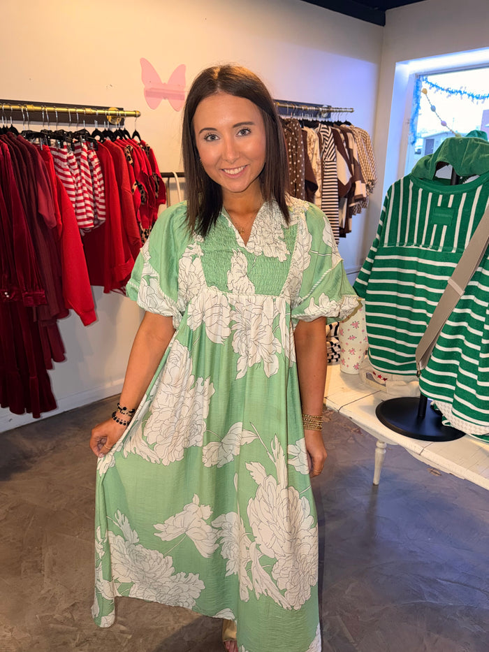 Printed Straight Maxi Dress
