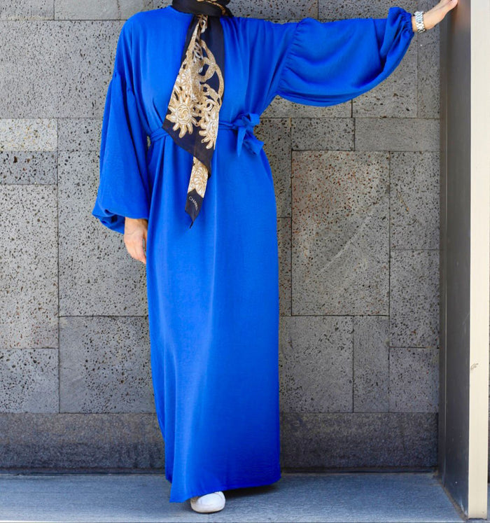 Puffy sleeves long dress - Livefree