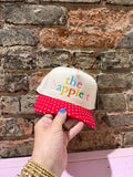 Red Polka Dot Brim Hat