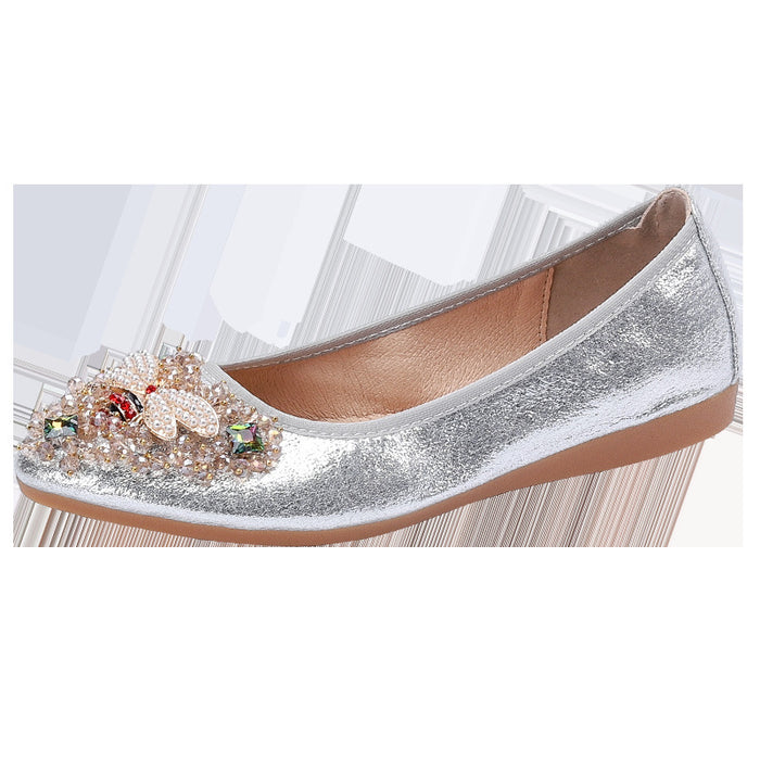 Rhinestone Single Shoes Women Korean Student Casual Shoes - Livefree
