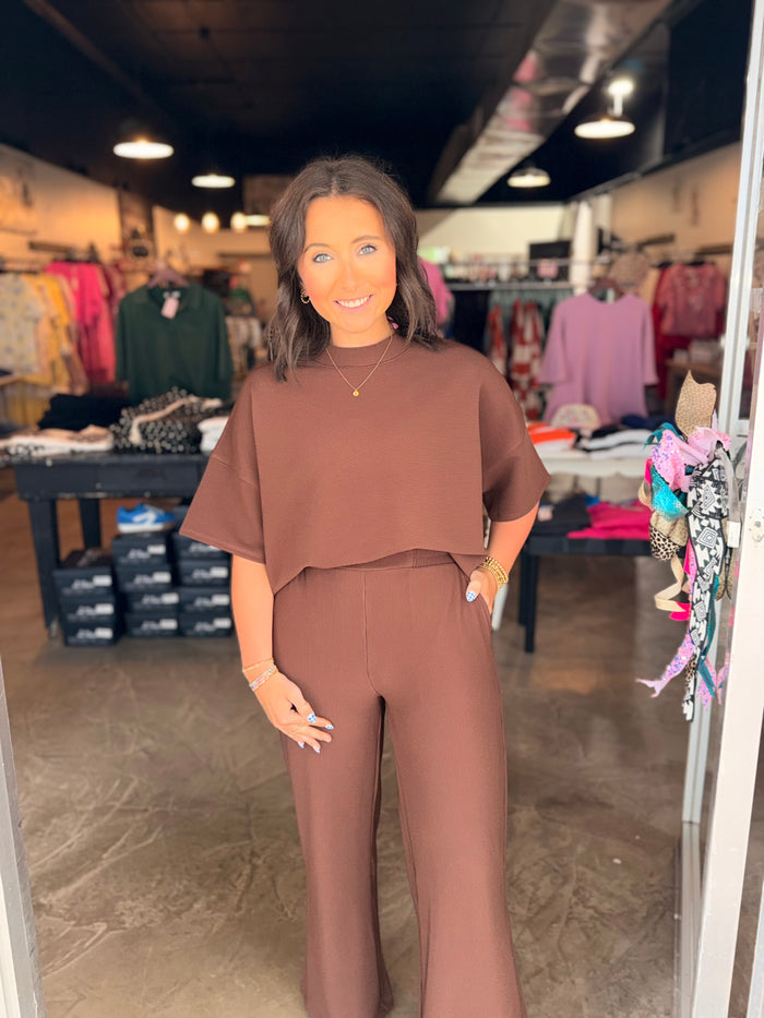 Ribbed Round Neck Set