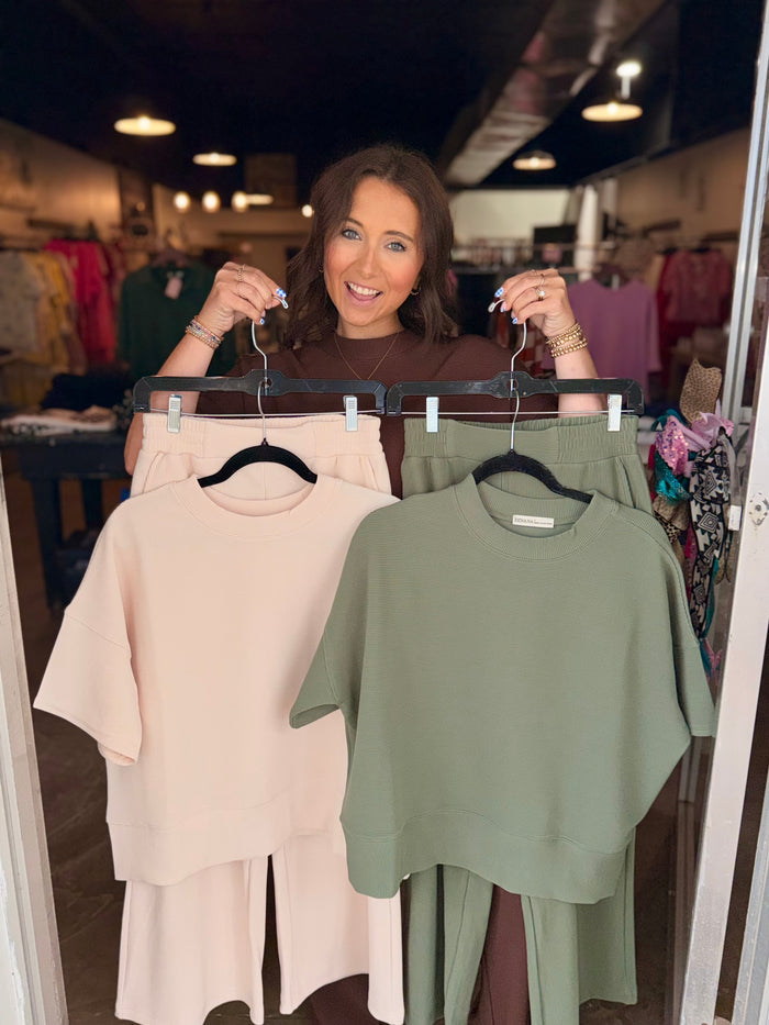 Ribbed Round Neck Set