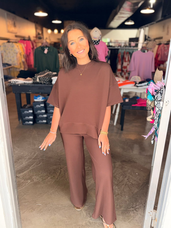Ribbed Round Neck Set
