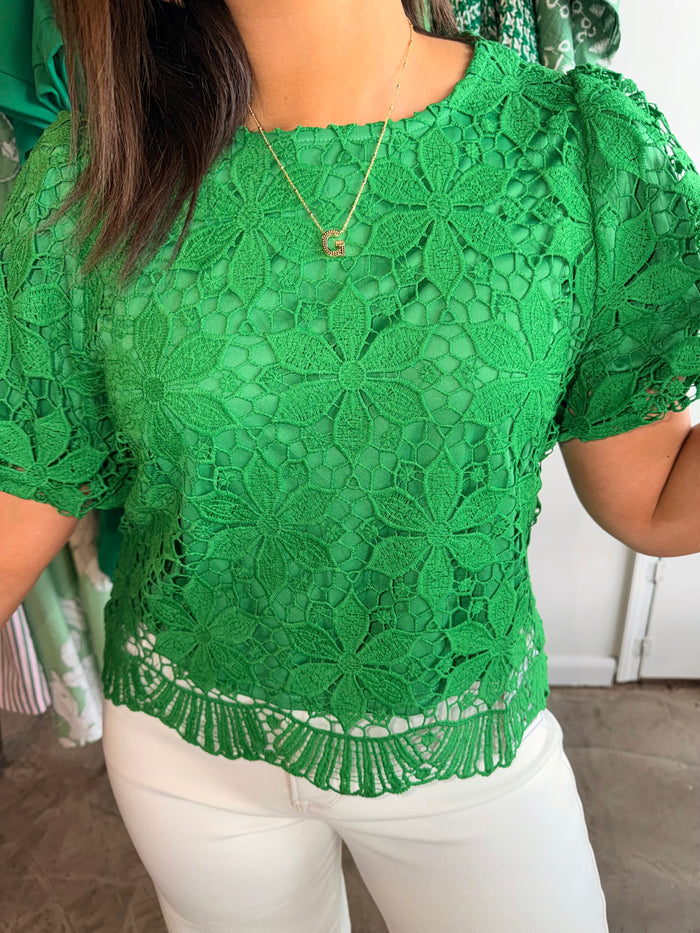 Scallop Lace Dressy Top