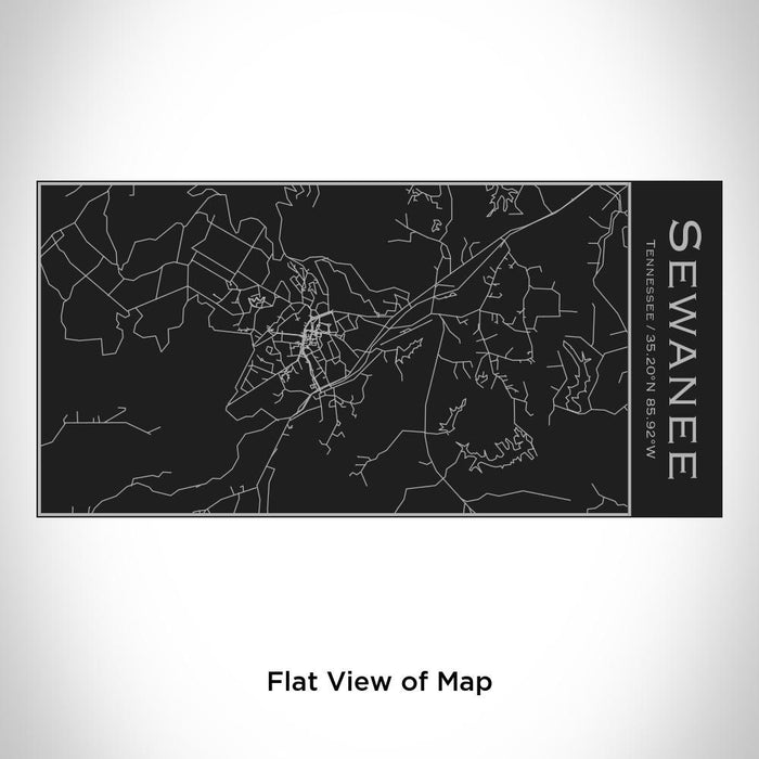 Sewanee - Tennessee Map Insulated Bottle in Matte Black - shop.livefree.co.uk