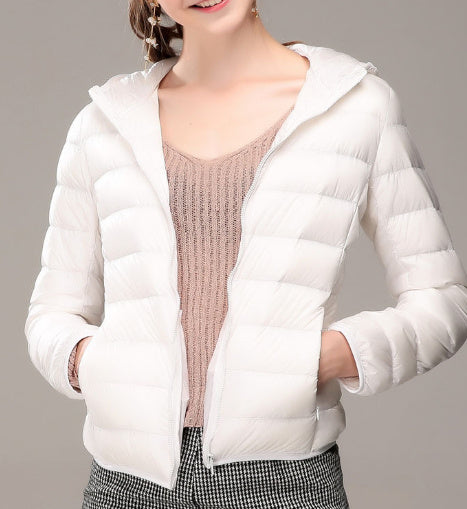 Short Lightweight Thickened Thermal Slim Fit Korean Style White Duck Down Fashionable Jacket - Livefree