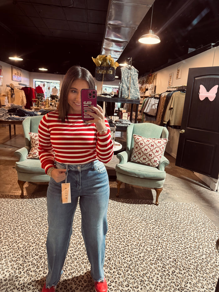 Slouchy Barrel Contrast Risen Jean